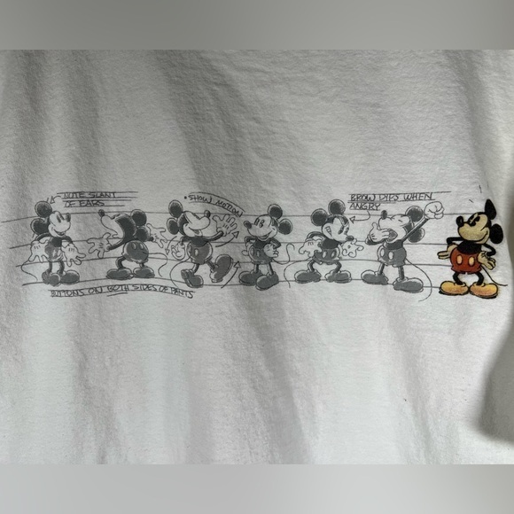 Vintage Y2K limited edition Disney streetwear white tshirt Mickey Mouse sz L - Picture 5 of 10